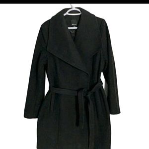 Reitmans Black Wool Blend Dress Coat